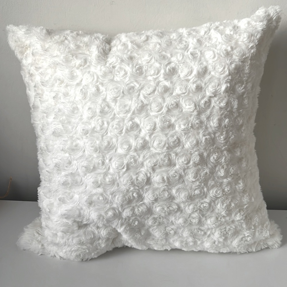 Pearl White Throw Pillow Cover + Insert